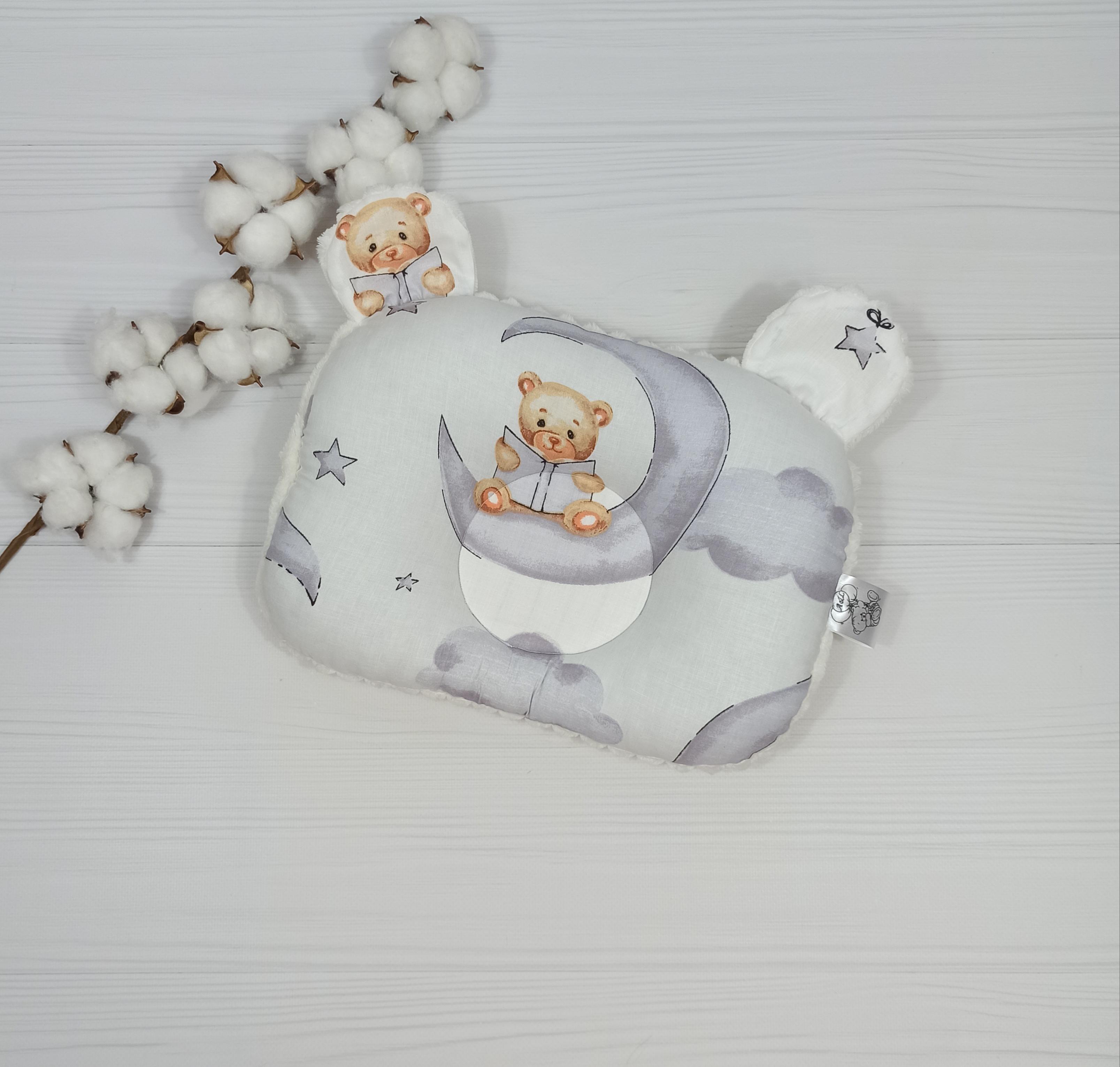 Подушка детская ортопедическая a.l.babybox Мишка 24x32 см Молочный (PO 18167843)