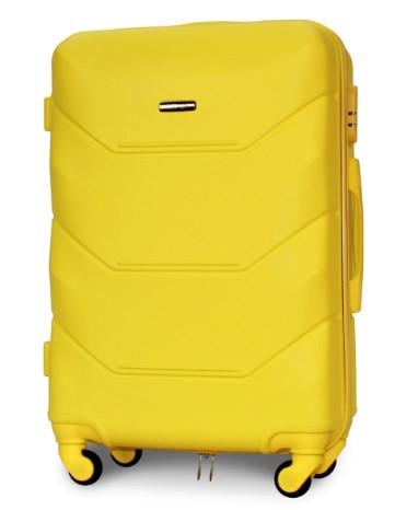 Валіза пластикова Fly 147 L на 4 колесах Жовтий (CEKRBFL147LB4JET) - фото 1