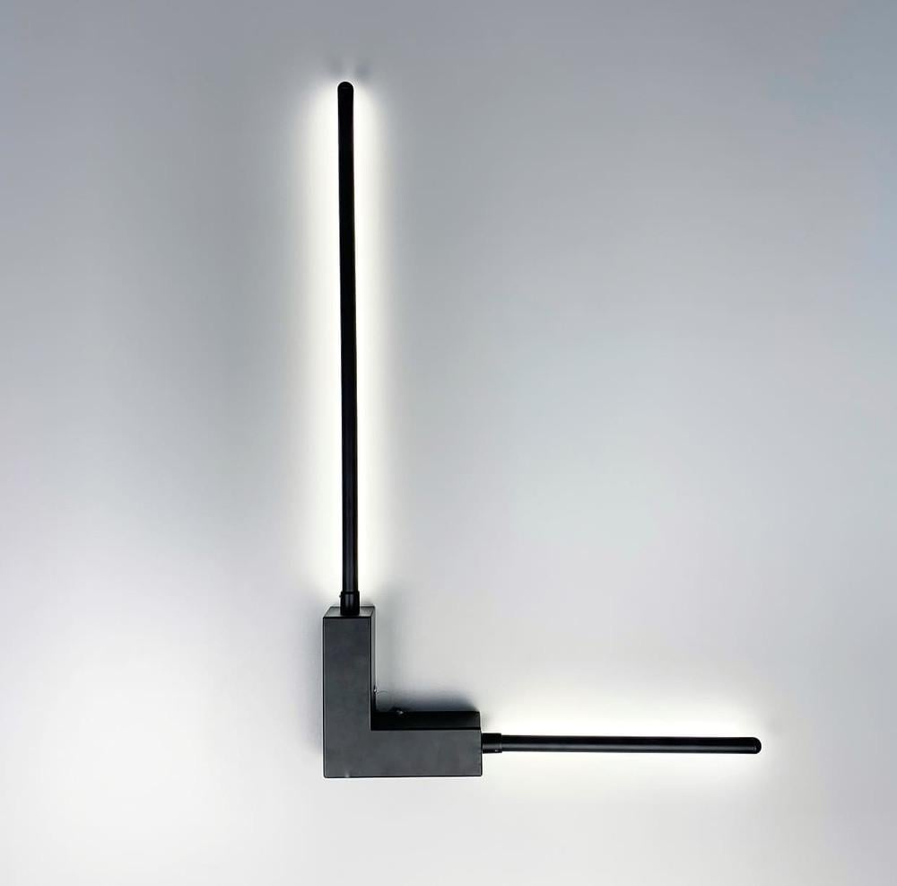 Бра минималистичное на 2 рожка (WJ 7214/2 BK)