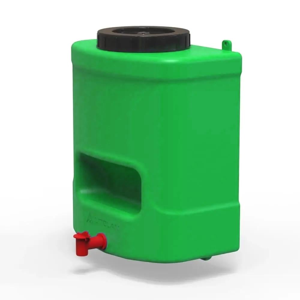 Рукомийник Litolan з мильницею та пластіковим краном 15 л Зелений