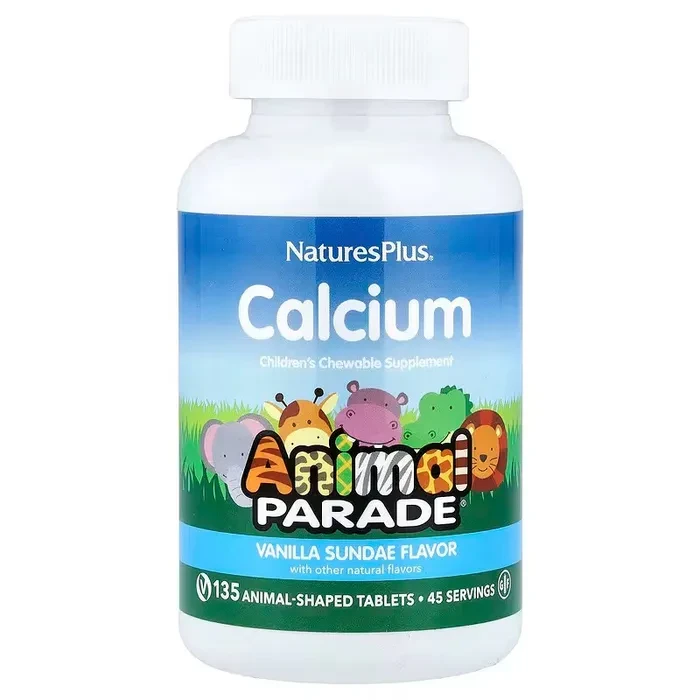 Кальцій хелат з магнієм Natures Plus Animal Parade Calcium 90 жув. табл. Ваніль