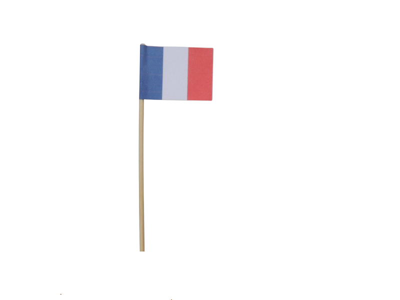 Топер для бургерів та оформлення страв Прапор France 10 шт. (23572147)