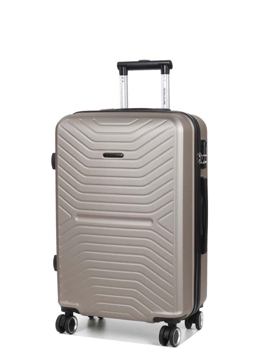 Чемодан Франция большая Worldline L 76х49х30 см 95 л 4,0 кг Шампань (625)