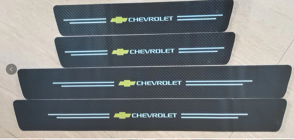 Наклейки на пороги Chevrolet Carbon універсальні (8982171) - фото 2