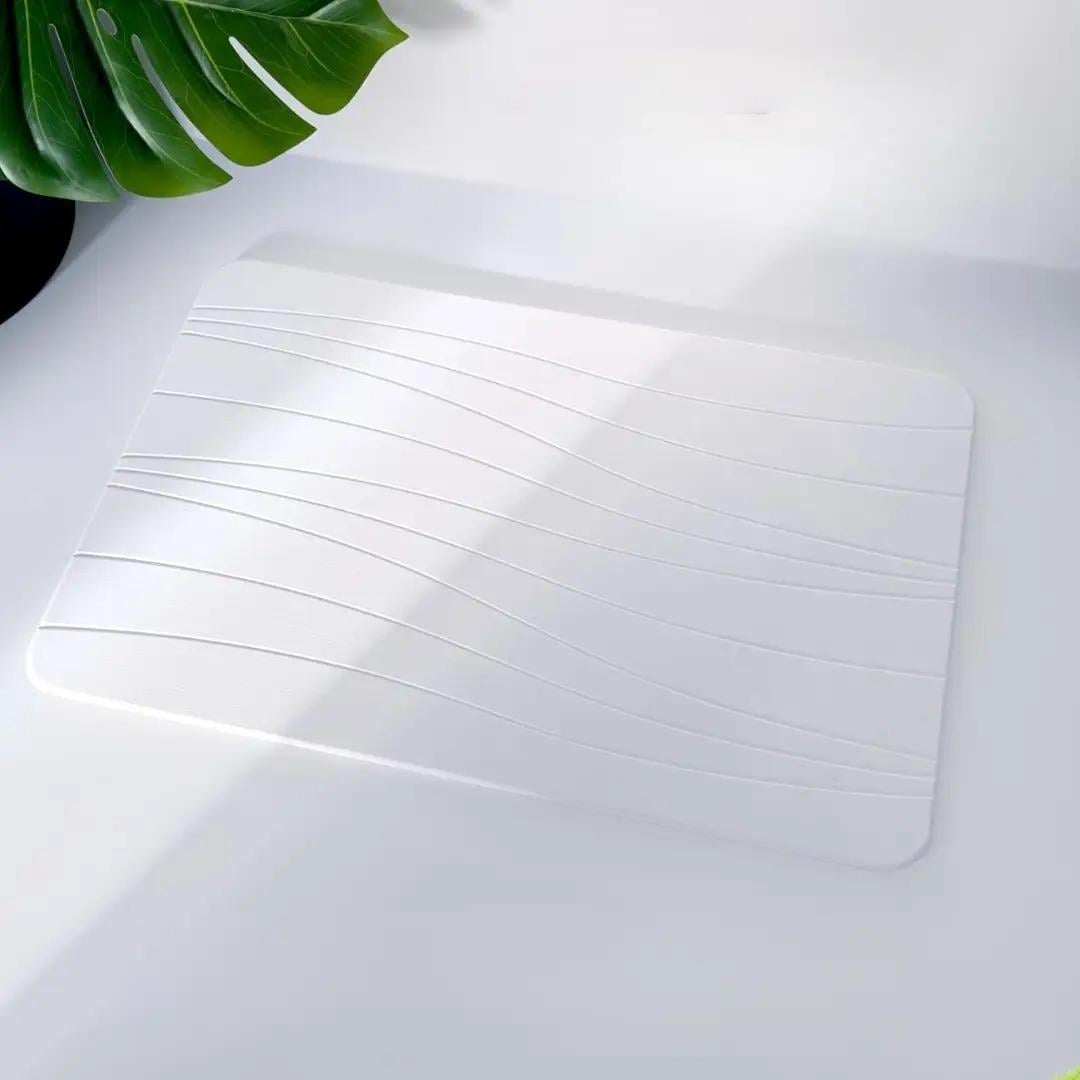 Килимок для ванни та душу Diatomaceous Earth з діатомітового каменю 60х39 см Білий (DXC125)