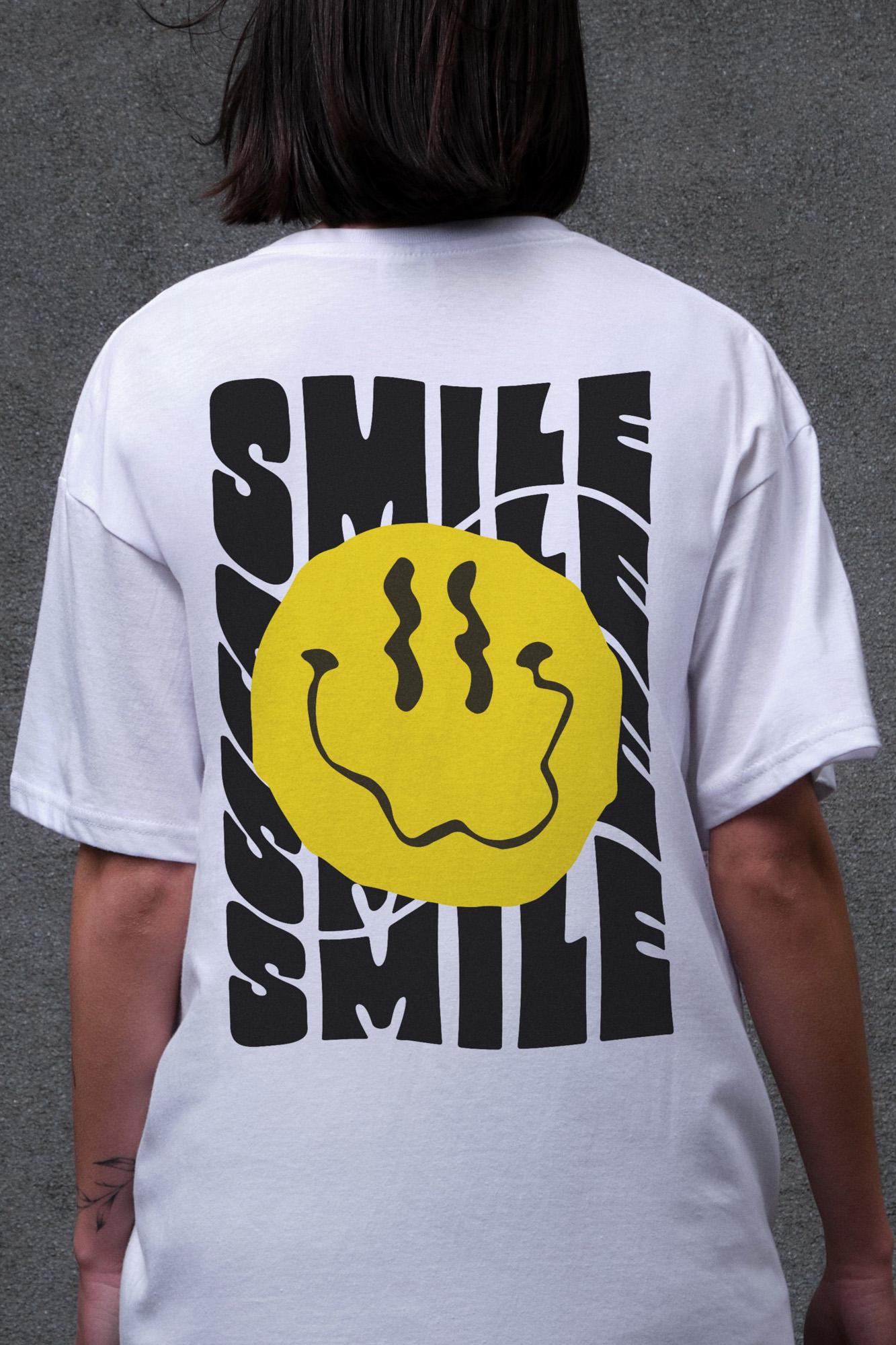 Футболка женская Without с принтом Smile оверсайз S/M White (S8049509) - фото 2 Футболка женская Without с принтом Smile оверсайз S/M White (S8049509) - фото 2