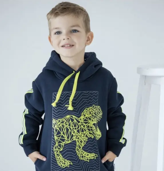 Кофта на мальчика Динозавр Robinzone КФ 665 104 см Темно-синий