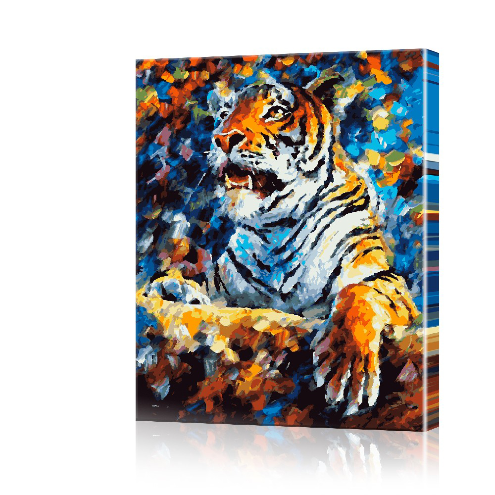 Картина по номерам ArtSale Красочный тигр PBN0118 40х50 см