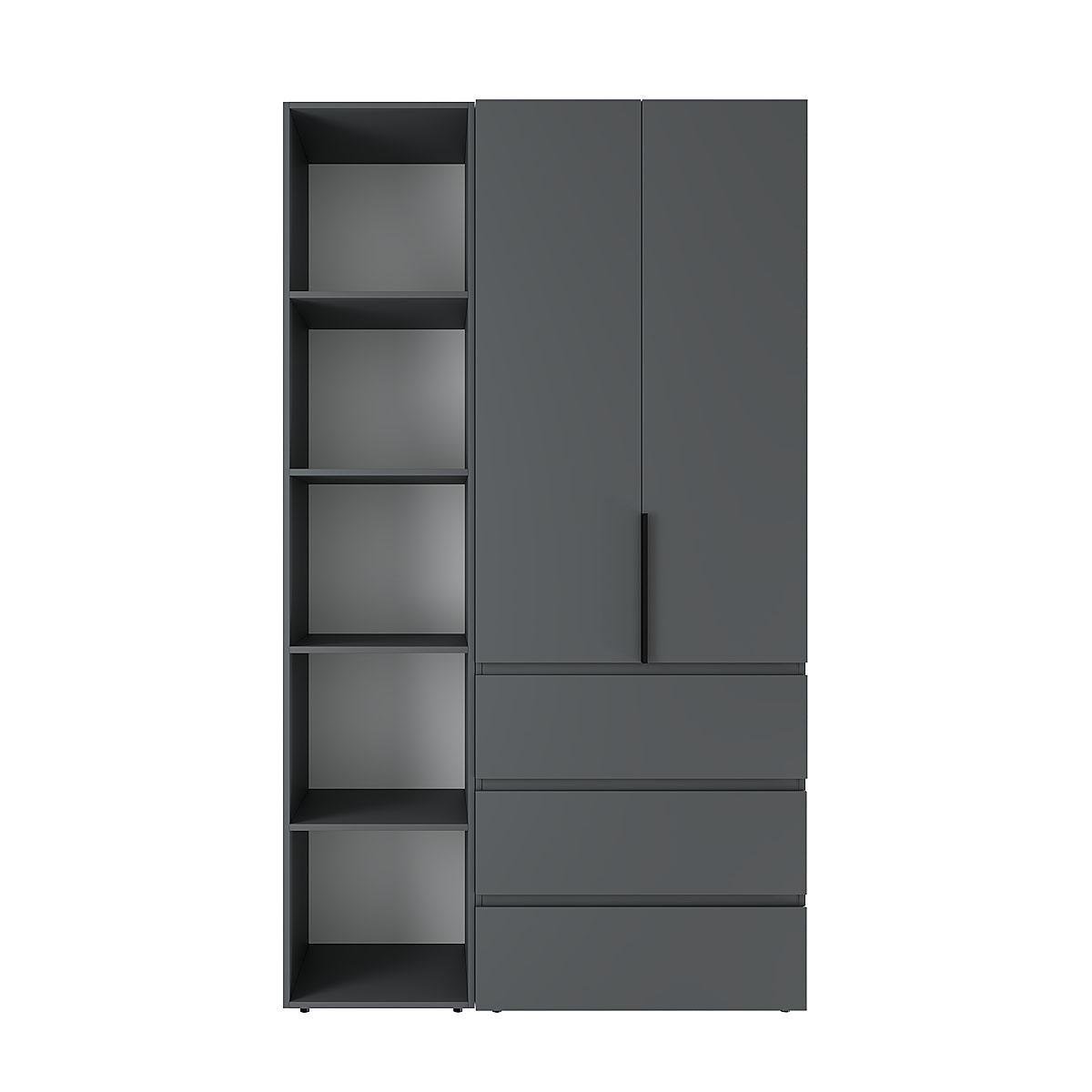 Шкаф распашной комбинированный ART IN HEAD №7 Light 1200x500x2200 мм Графит серый (GALTK077000000) - фото 1