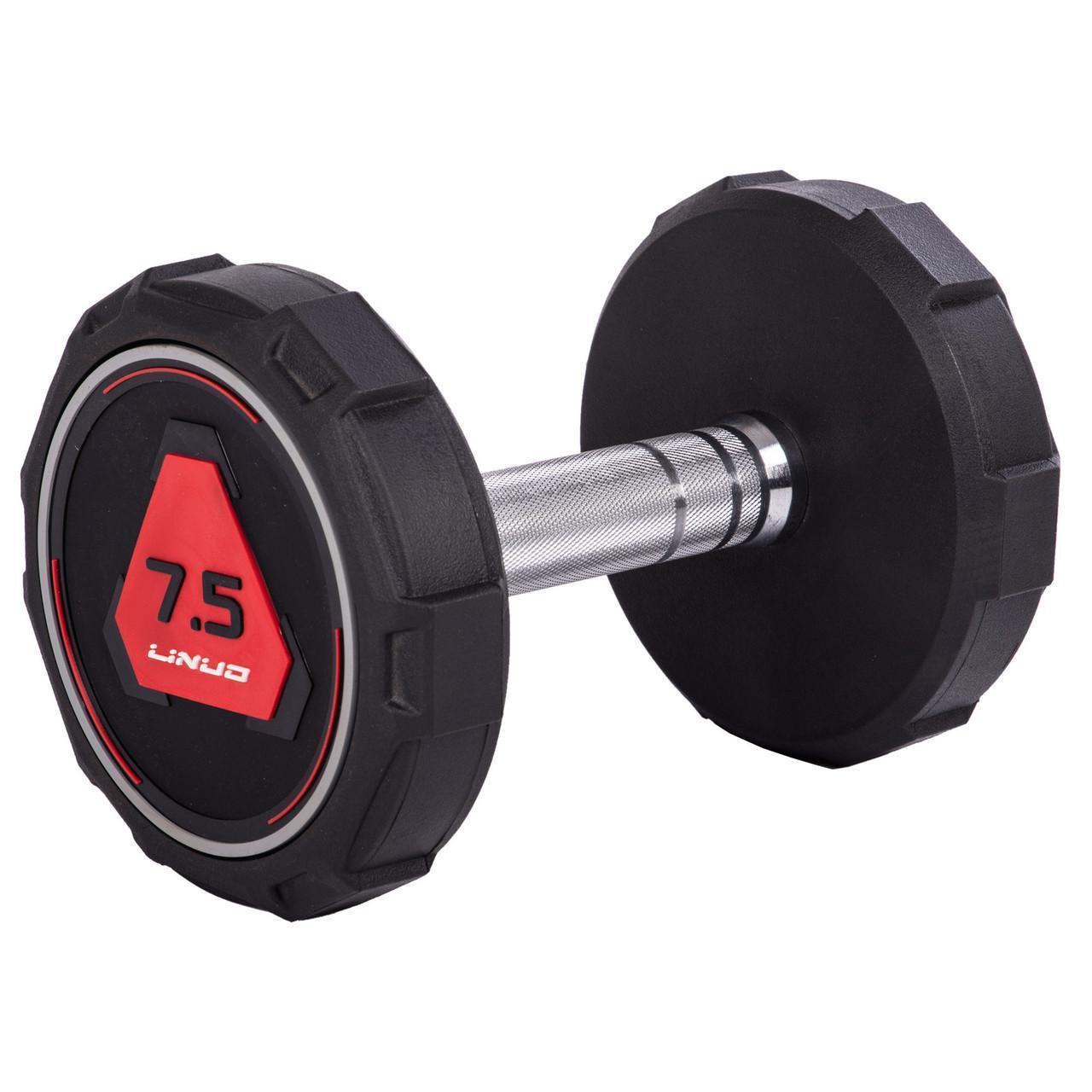 Гантель цільна LI NUO TA-3618-7_5 з поліуретановим покриттям 7,5 кг (2532854859) - фото 1 Гантель цільна LI NUO TA-3618-7_5 з поліуретановим покриттям 7,5 кг (2532854859) - фото 1