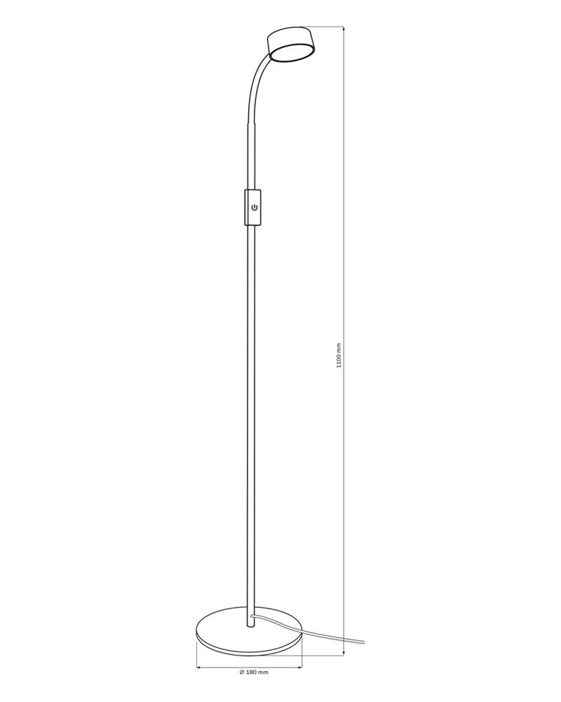 Торшер Polux 330093 Bruno LED 1x3W 3000K/4000K/6500K 400Lm IP20 Черный (G330093) - фото 6 Торшер Polux 330093 Bruno LED 1x3W 3000K/4000K/6500K 400Lm IP20 Черный (G330093) - фото 6