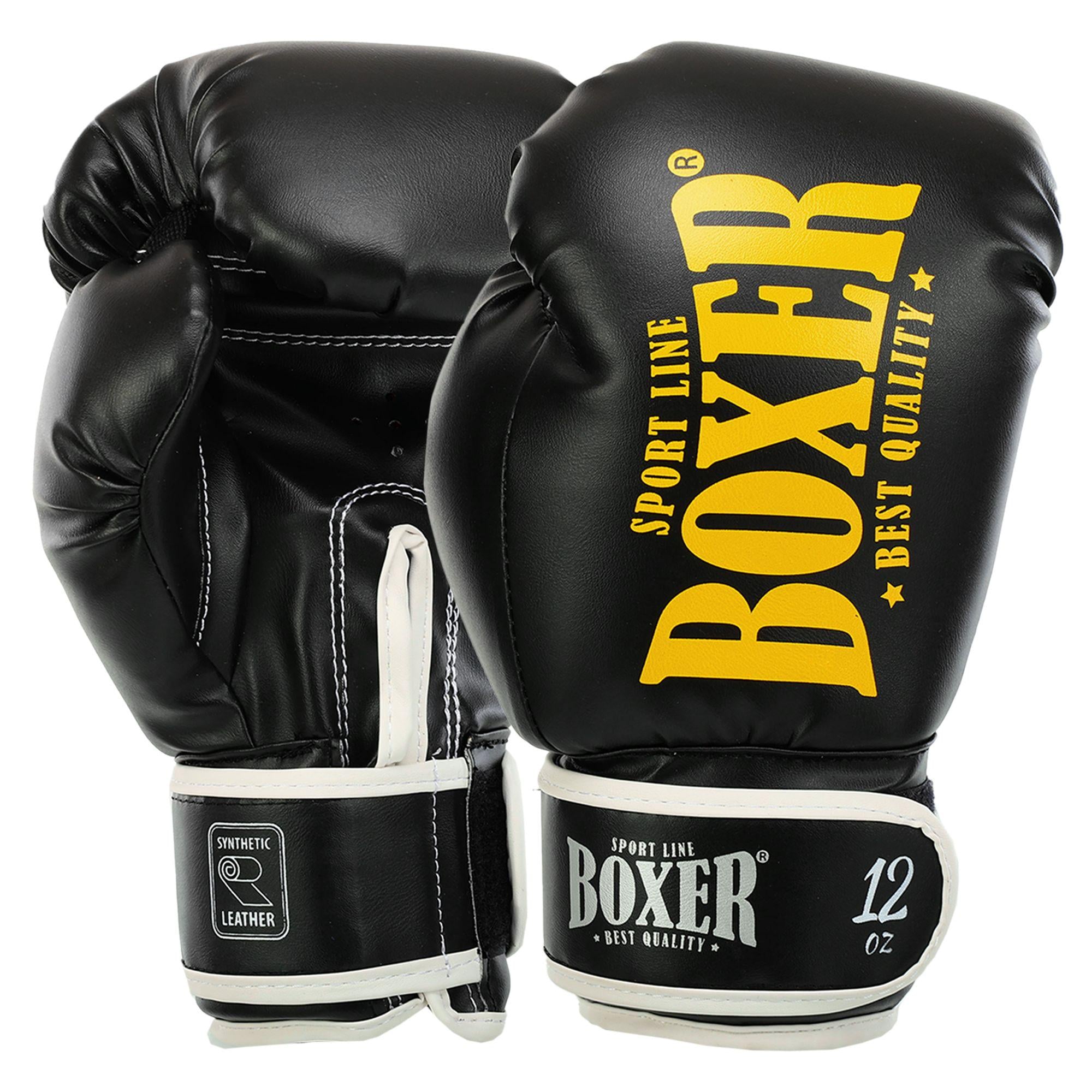 Перчатки боксерские BOXER 2022-N NEW 16oz Черный (2022-N_Черный_16_унции)
