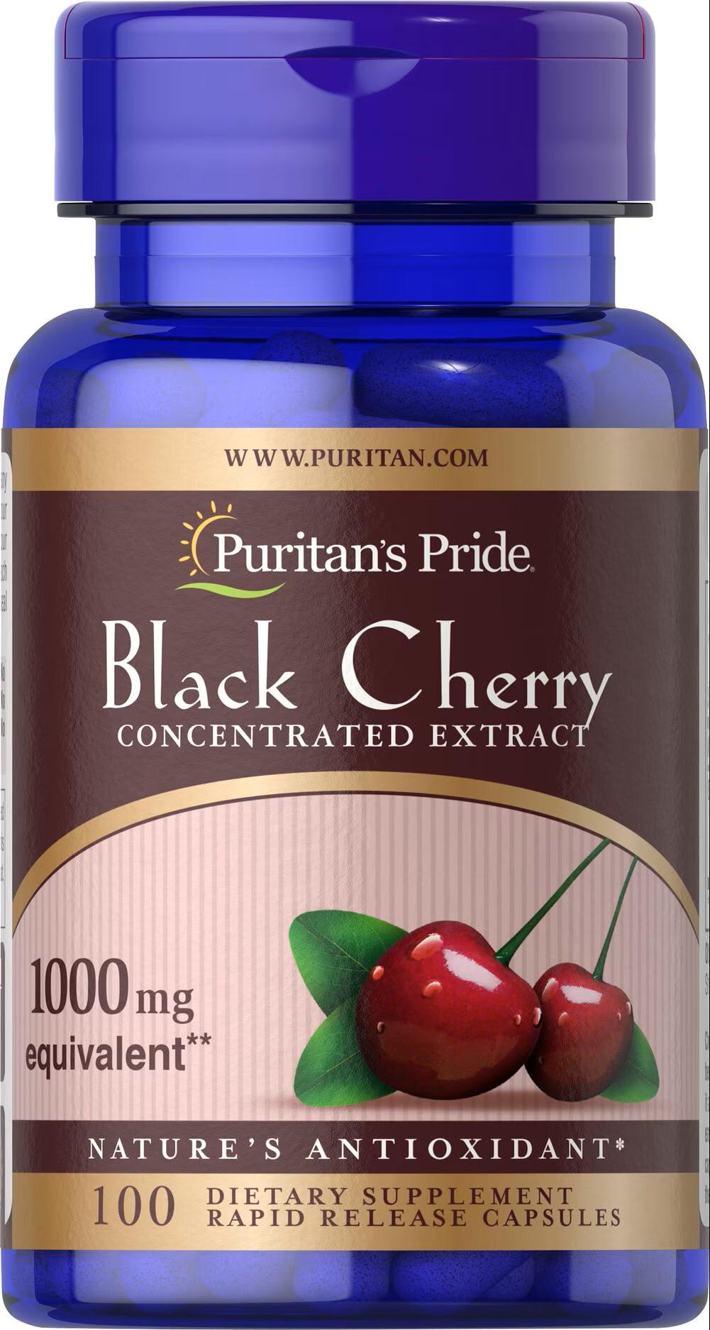 Экстракт черной вишни Puritan's Pride Black Cherry 100 капс.