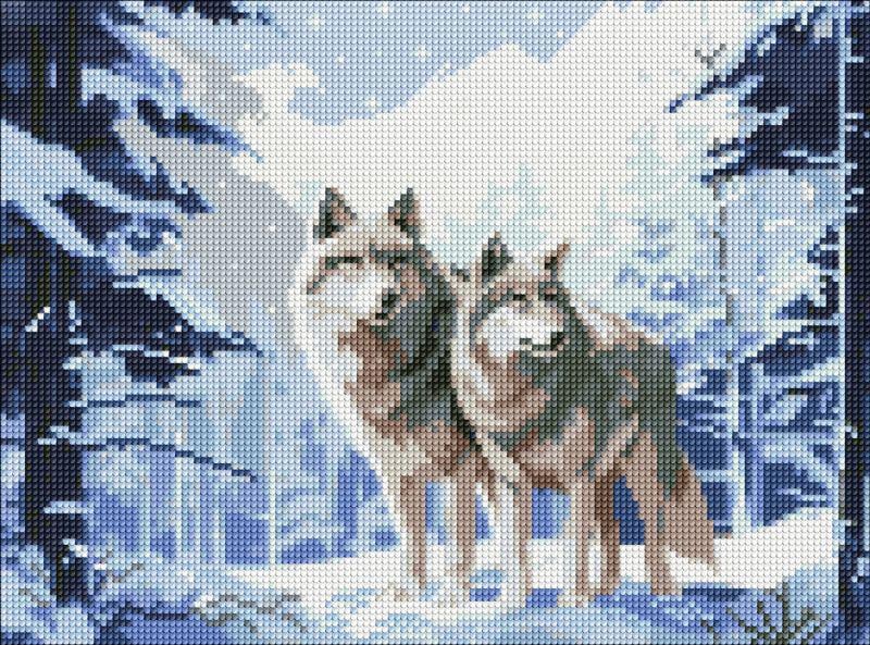 Алмазная мозаика Идейка Преданность с голограммными стразами AB 30х40 см (Id-AMC7895)