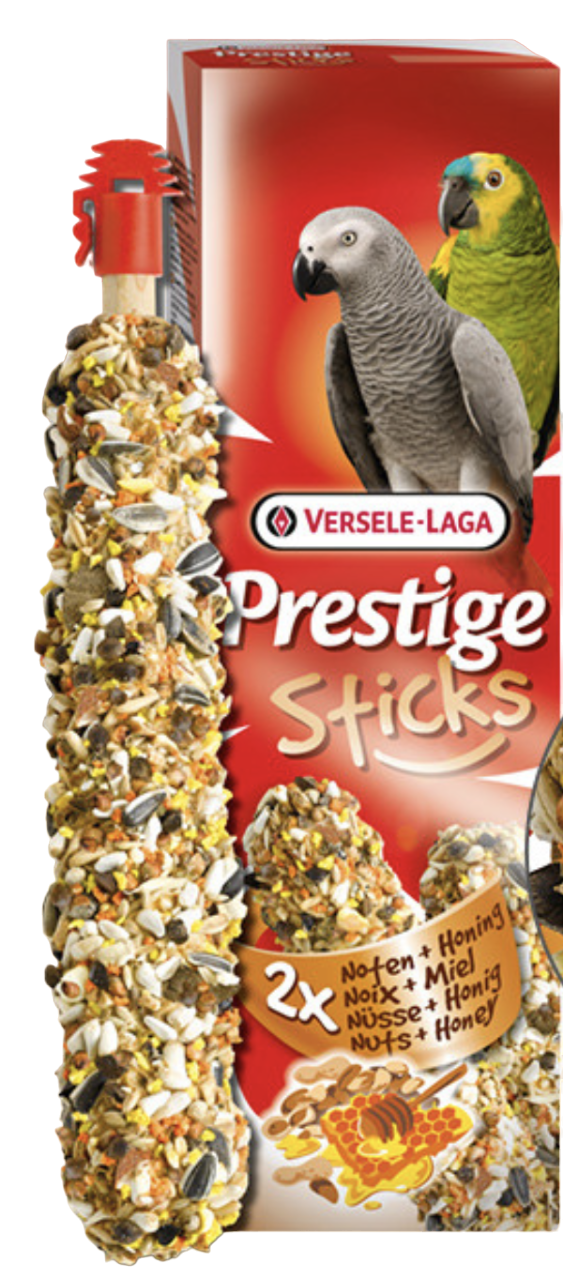 Лакомство для крупных попугаев Versele-Laga Prestige Sticks Parrots орехи с медом 140 г (223154) - фото 1