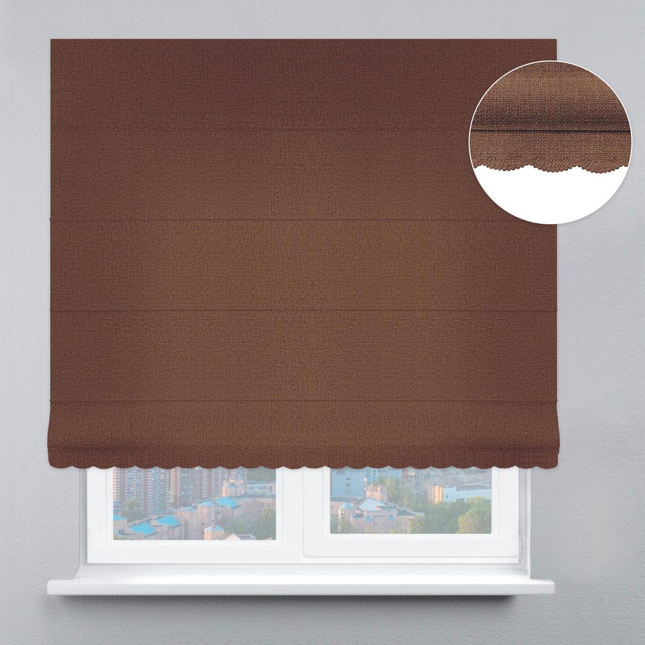 Римская штора рогожка димаут с ажуром 200х170 см Ореховый