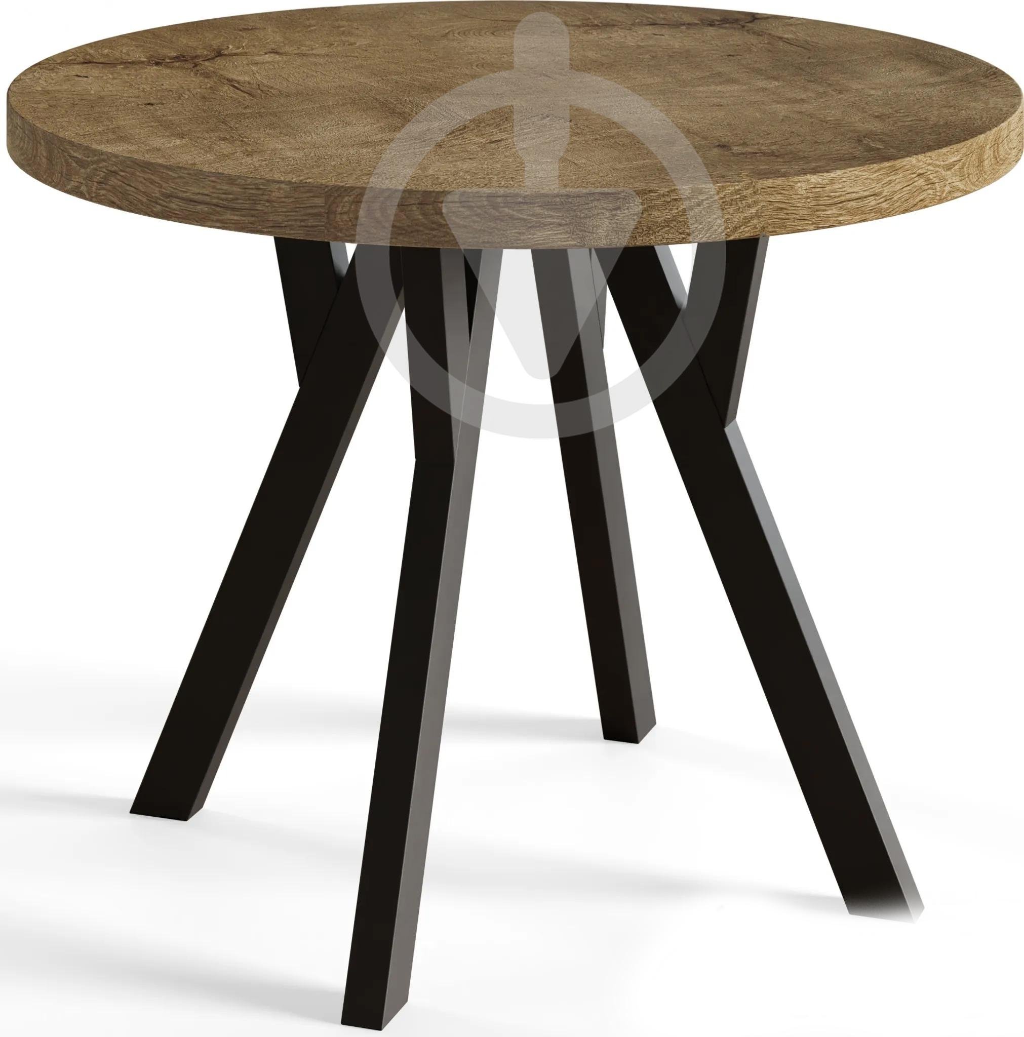 Стол кухонный круглый RoMax Lite Loft 80 см Орех Франклин/Черный - фото 1 Стол кухонный круглый RoMax Lite Loft 80 см Орех Франклин/Черный - фото 1