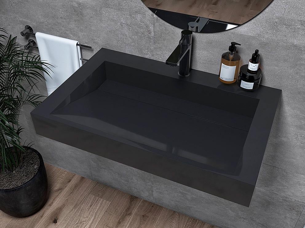 Умывальник накладной Luxor Maestro 80 Black (640)
