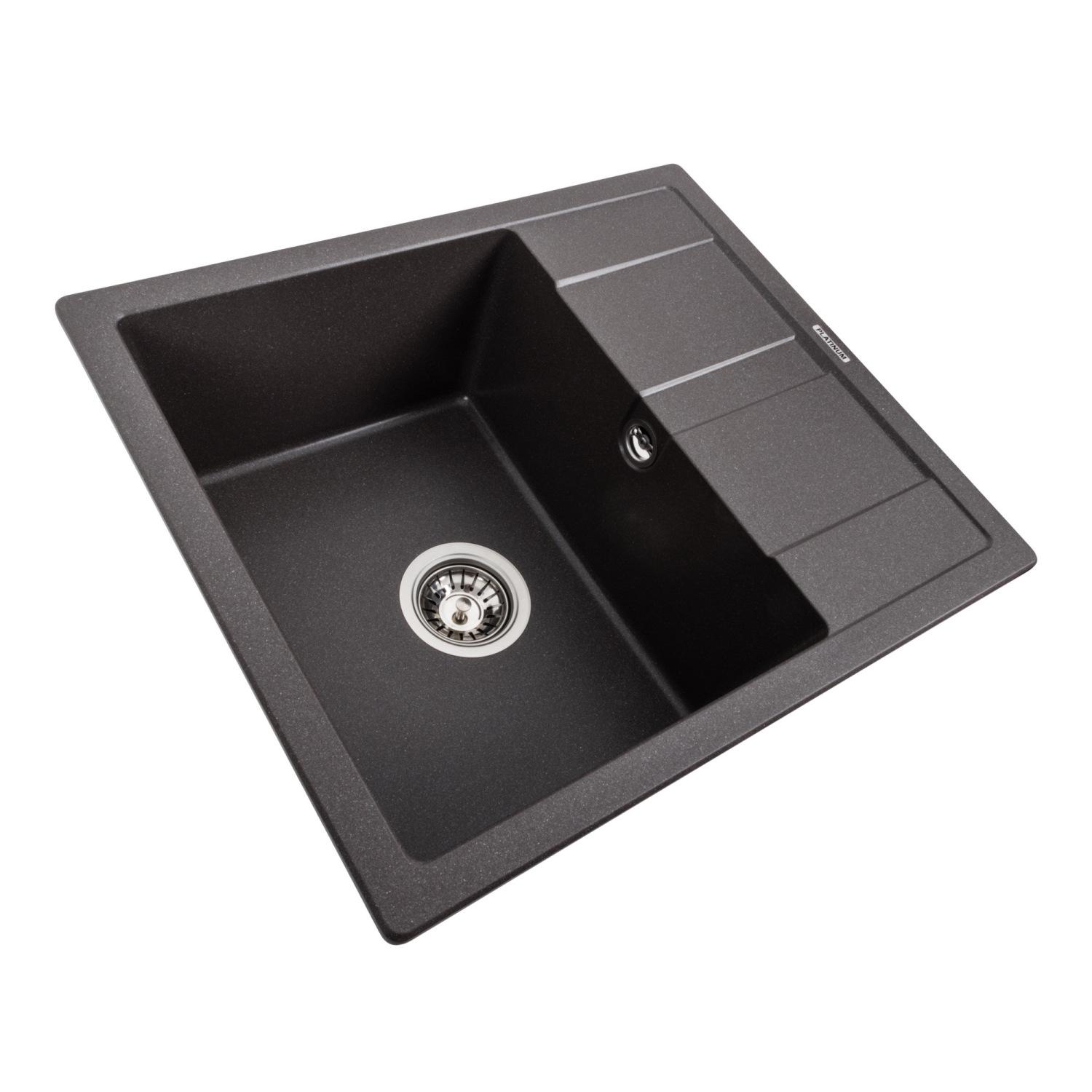 Мийка кухонна Platinum PLS-A39621 гранітна прямокутна 495x575 мм Коричневий (25961935) - фото 2 Мийка кухонна Platinum PLS-A39621 гранітна прямокутна 495x575 мм Коричневий (25961935) - фото 2