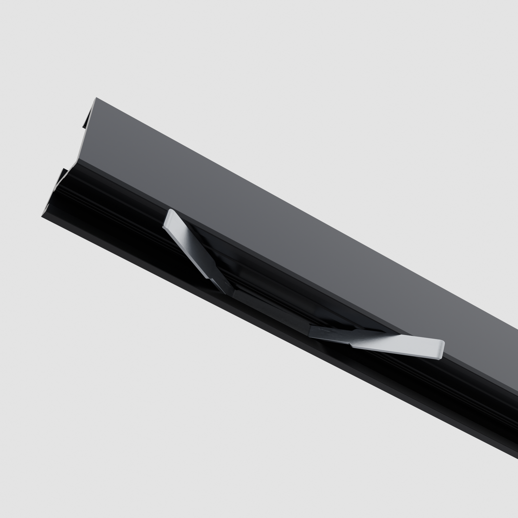 Микроплинтус алюминиевый Thinline SVM-302B 25x2600 мм Черный (25469538) - фото 6