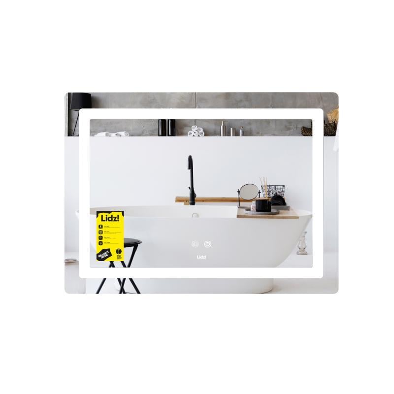 Зеркало Lidz Kubis KU2 700х500 с LED-подсветкой Touch/с антизапотеванием/с димером/регулировкой яркости LD78LF90448486 (SD00054610)
