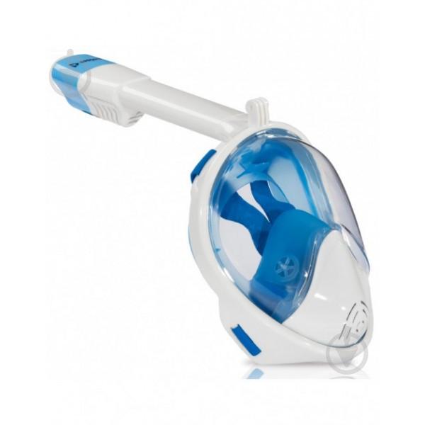 Полнолицевая панорамная маска для плавания Easy Breath M2068G с креплением для камеры S/M Blue (258772)