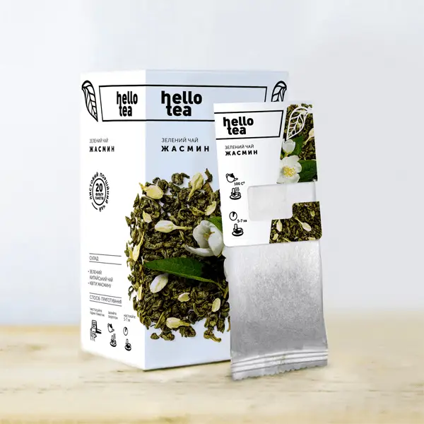 Чай пакетированный листовой Жасмин Hello Tea 20 шт. (1646761173)