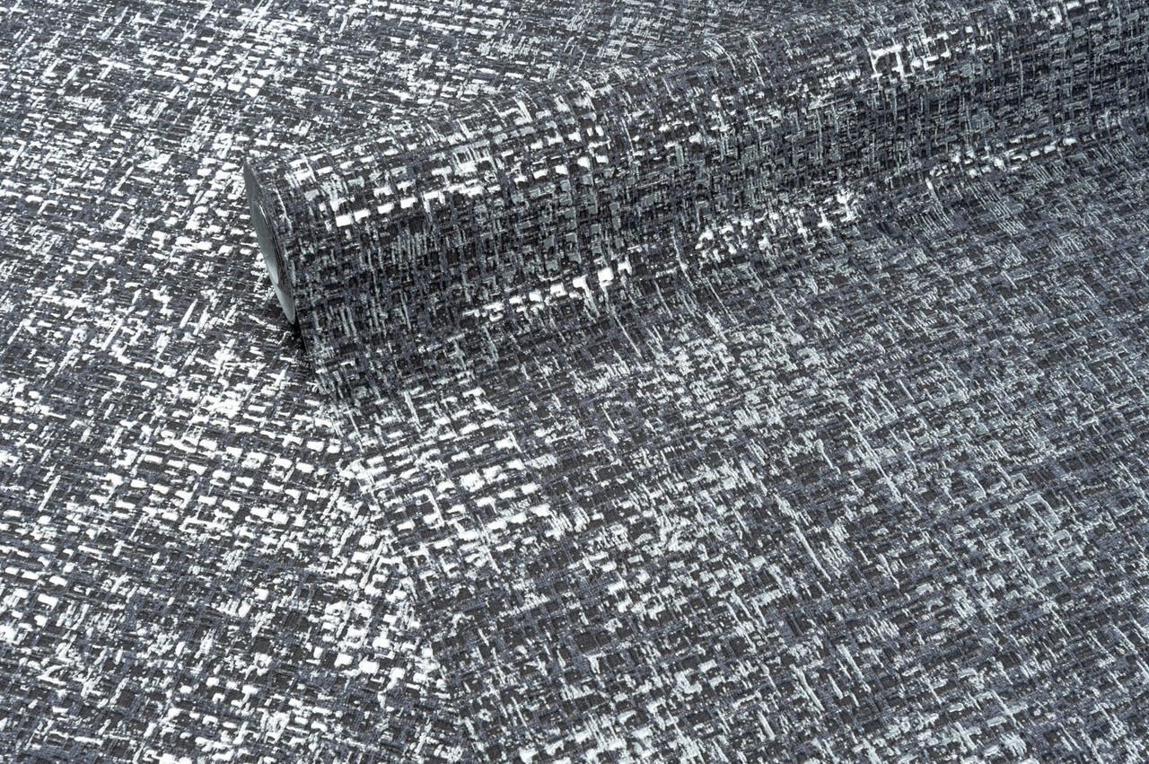 Обои флизелиновые LS Vinil Остин ТФШ 6-1437 винил горячего тиснения 1,06х10,05 м Черный