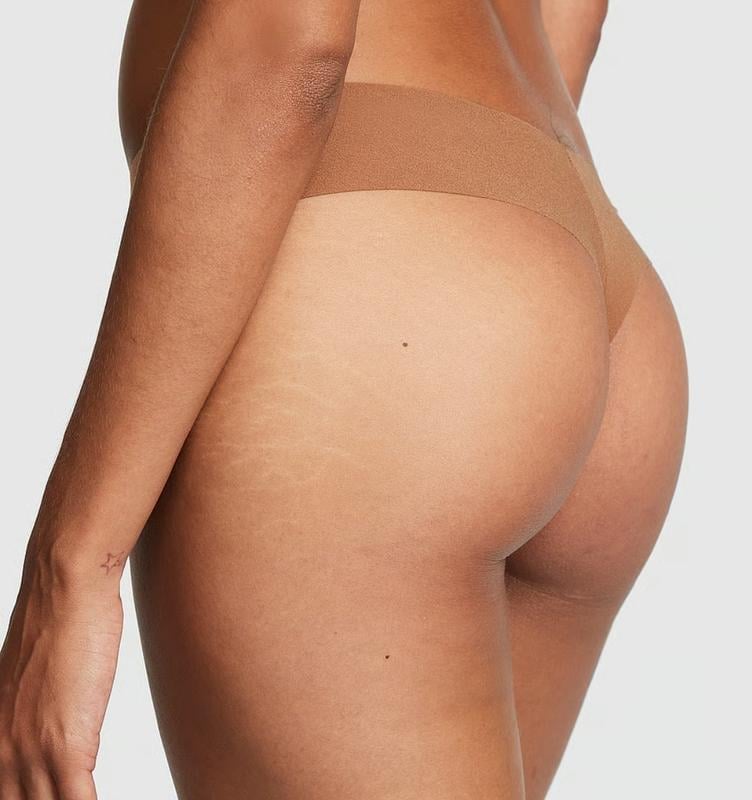 Трусики-стрінги жіночі безшовні Victoria's Secret PINK No-Show Praline M Бежевий (2781574452) - фото 2