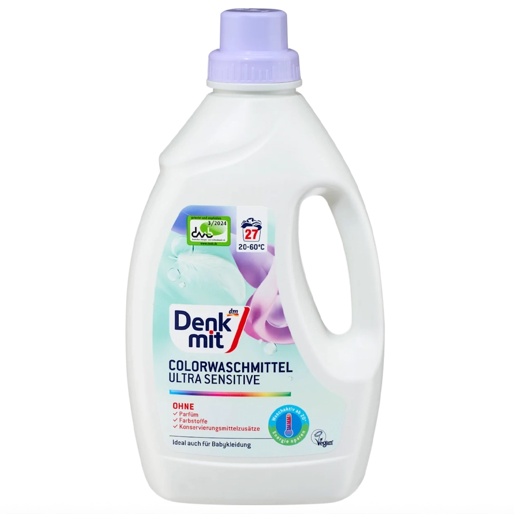 Гель для прання дитячої кольорової білизни DenkMit Ultra Sensitive 1,5 л 27 прань (EPI-15102025-714)