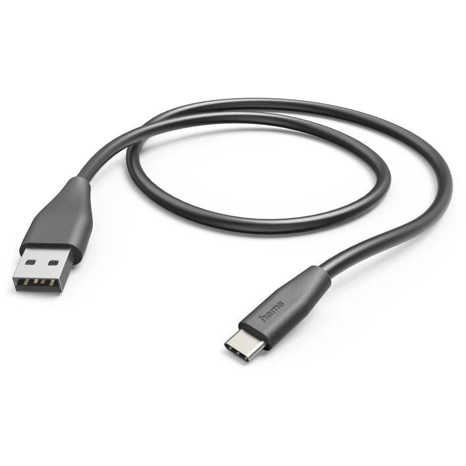Кабель для зарядки Hama USB-A - USB-C 1,5 м Черный (00201595)