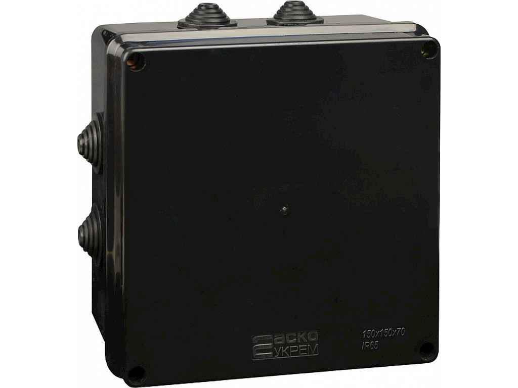 Коробка розподільча АСКО РК 150х150х70 мм UAtmo Jet Black (1050734)