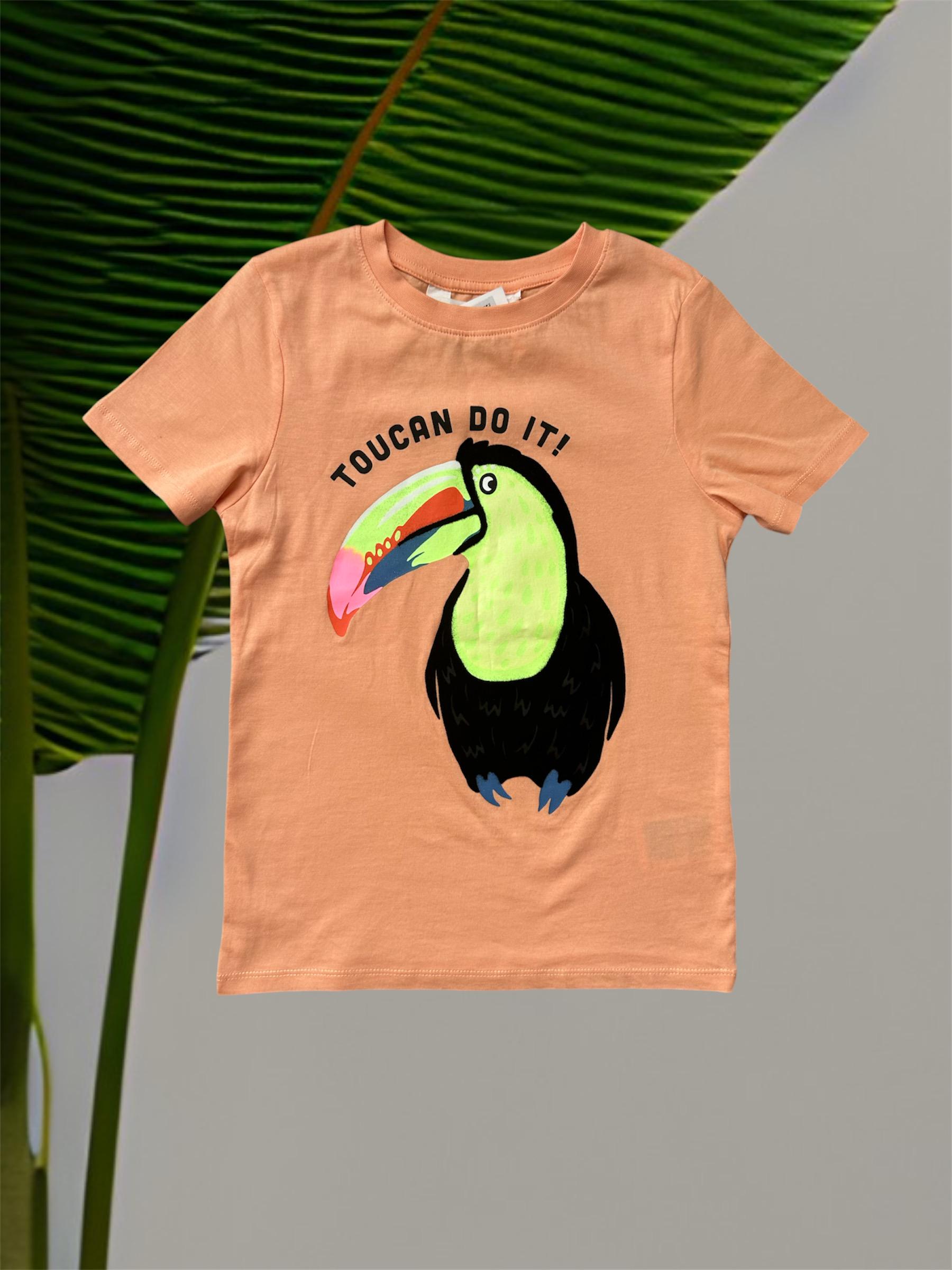 Футболка H&M 6/8 лет 122-128 см Персиковый (00130063)