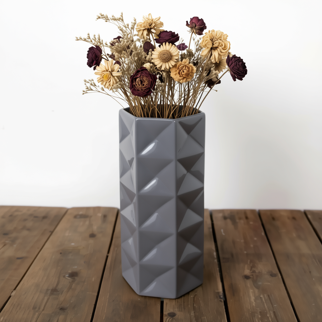 Ваза Nana ceramics Кожемяка 28 см Серый (2687618015)