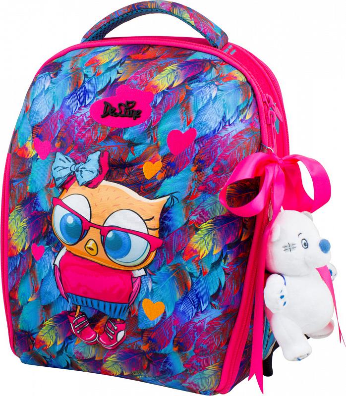 Школьный ранец DeLune 27х16х35 см Розово-голубой (7mini-015)