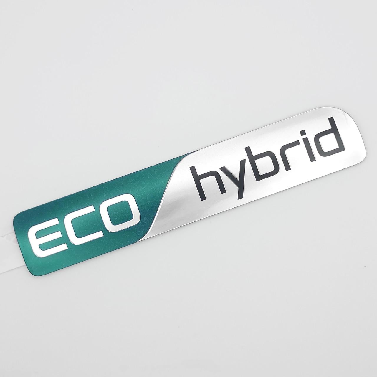 Эмблема вставка в значок Eco Hybrid KIA 10,4х2 см ABS Хром глянцевый (3037039711)