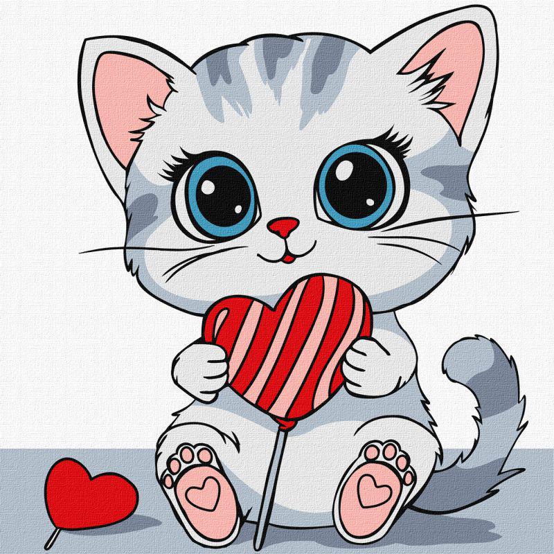 Набір для розпису по номерах для дітей Ideyka Солоденьке КНО6261 25х25 см (MTT-195482)