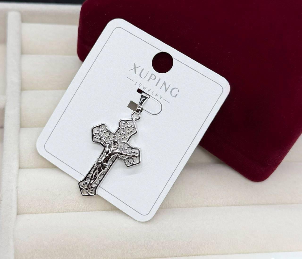 Кулон женский крестик Xuping с камнями 18K ювелирный сплав (2905470147)