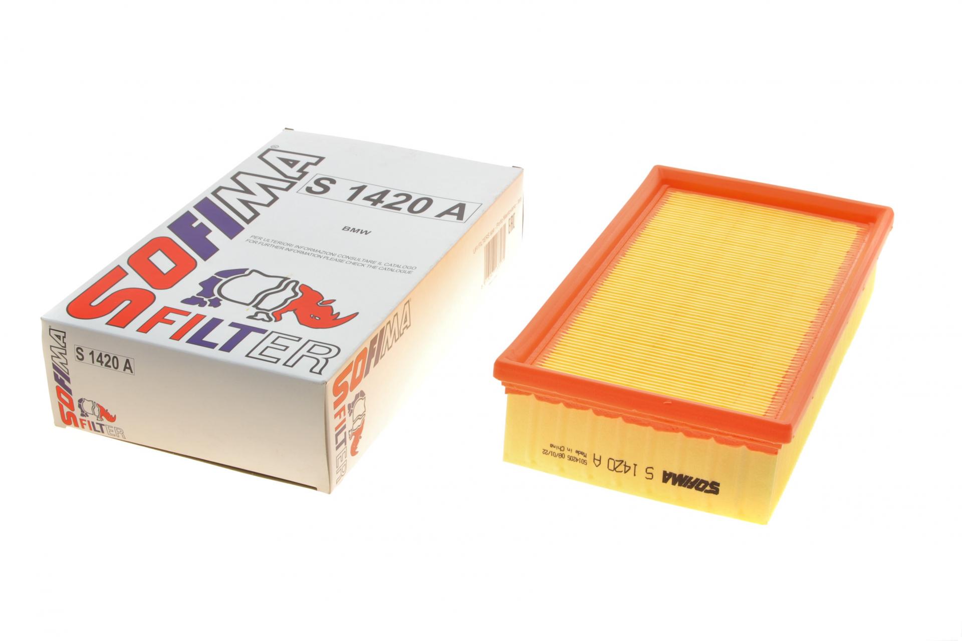 Фільтр повітряний SOFIMA для BMW 3 E30/E36/5 E28/E34/7 E32/8 E31 1,6-5,0 -00 M43/M42/M20- (S 1420 A)