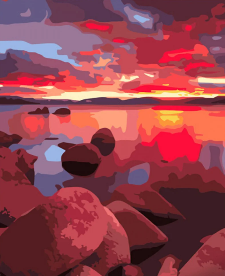 Картина по номерам Strateg Красный закат 40x50 см (GS747)