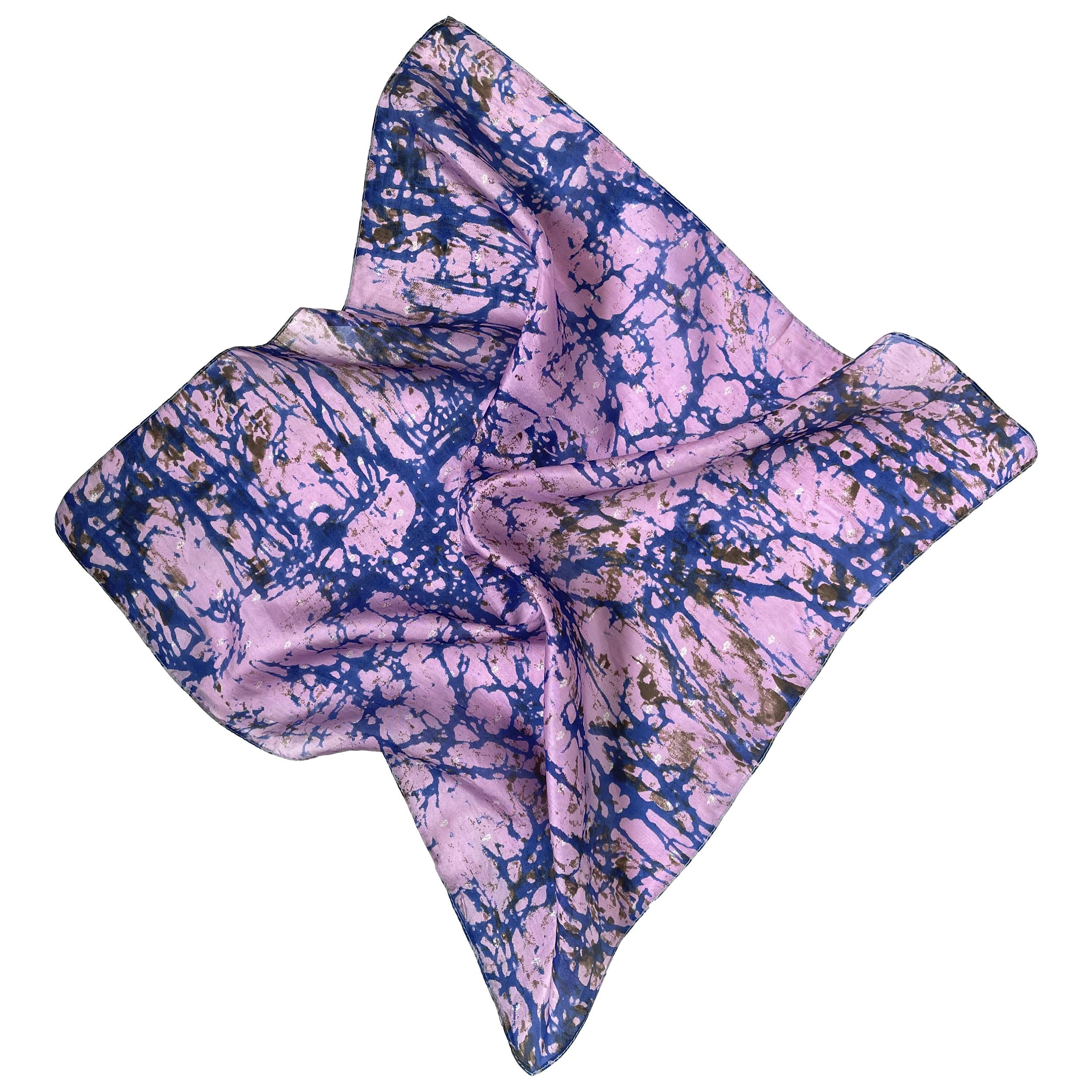 Натуральный шелковый платок Silk Route 50х50 см Сиреневый (1284)