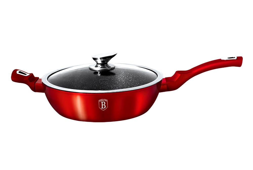 Сковорода Berlinger Haus Burgundy Metallic Line BH-1260N 28 см Червоний (131056)