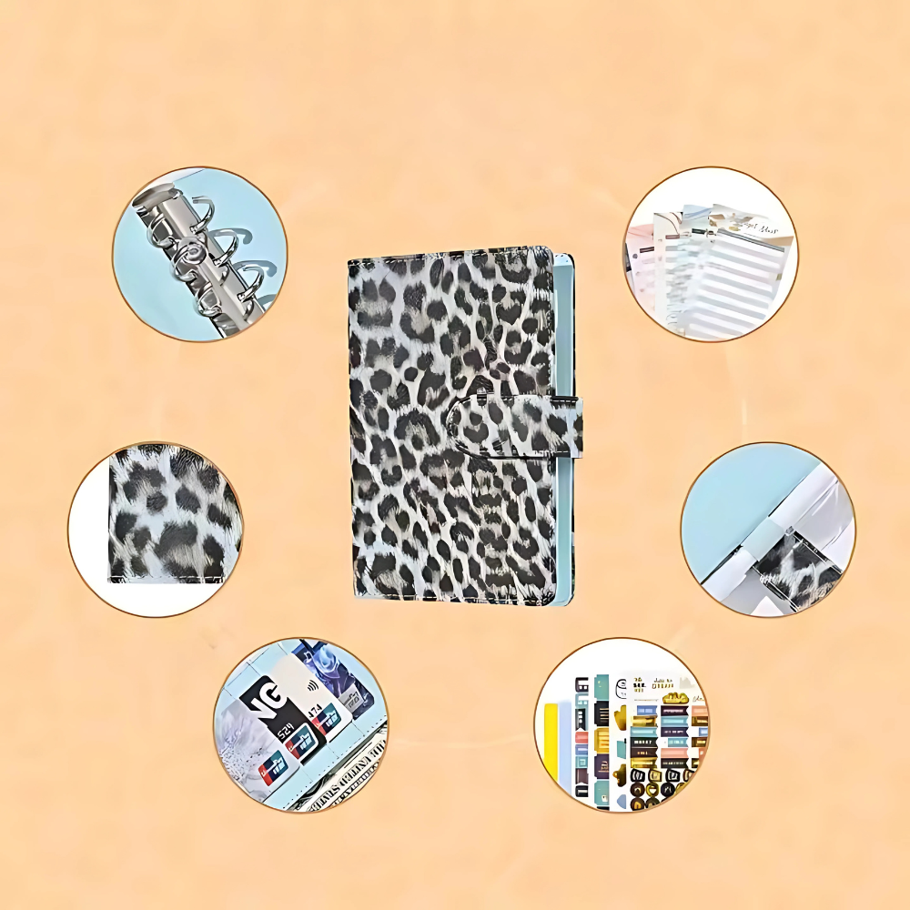 Блокнот-планер для грошей бюджету та зберігання фінансів з синім відтінком формат А6 Леопардовий - фото 7 Блокнот-планер для грошей бюджету та зберігання фінансів з синім відтінком формат А6 Леопардовий - фото 7