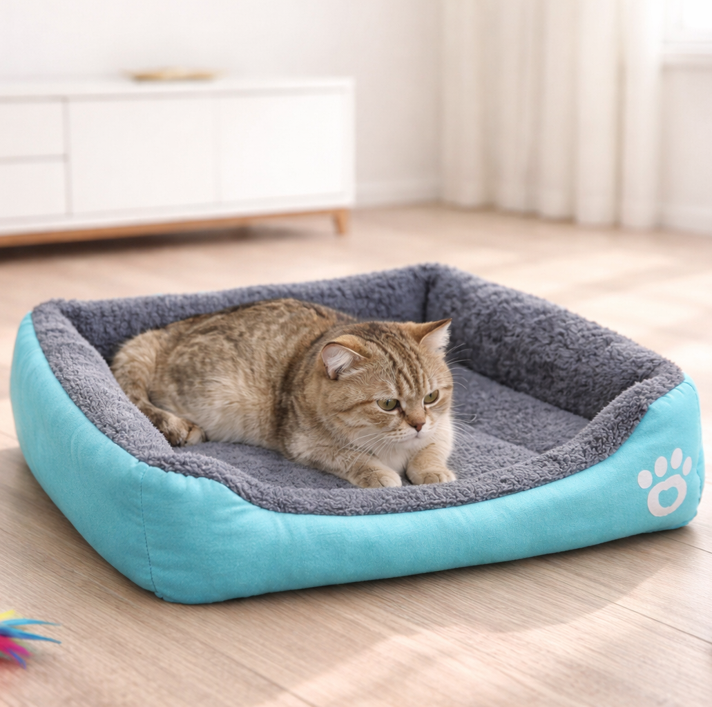 Лежак для кошек и собак уютный М