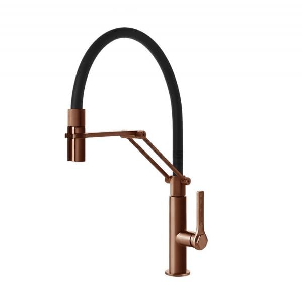 Смеситель для кухни Gessi Officine 60055708 с гибким изливом Черный (229908)