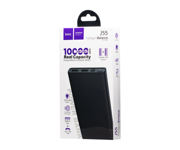 Батарея портативная Hoco J55 Neoteric Mobile 10000 mAh White - фото 3 Батарея портативная Hoco J55 Neoteric Mobile 10000 mAh White - фото 3