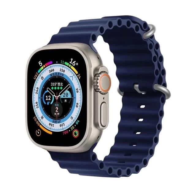 Ремінець силіконовий Ocean Band для Apple Watch 38/40/41 мм Series SE/8/7/6/5/4/3/2/1 Синій