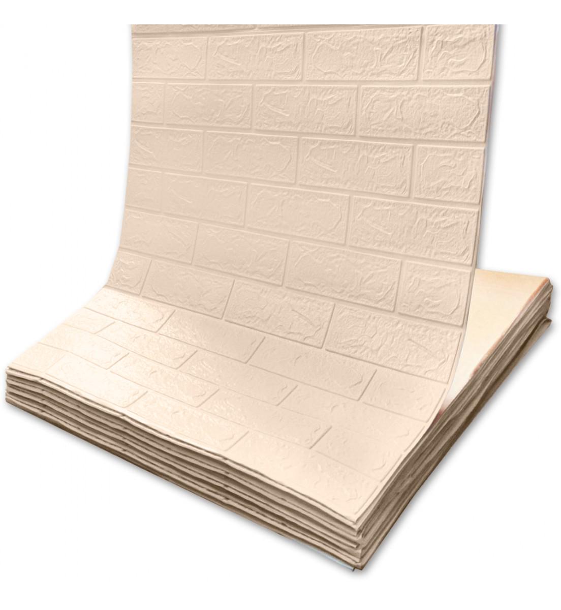 3D-панель под кирпич самоклеющаяся 20000x700x3 мм Слоновая кость - фото 2 3D-панель под кирпич самоклеющаяся 20000x700x3 мм Слоновая кость - фото 2
