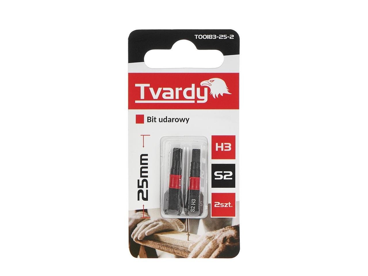 Біта удана Tvardy Hex H3 x 25 мм (T00183-25-2) - фото 1 Біта удана Tvardy Hex H3 x 25 мм (T00183-25-2) - фото 1