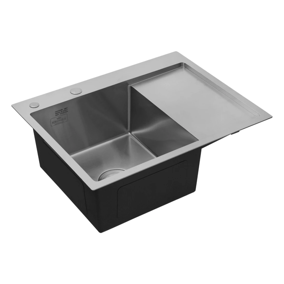 Мийка для кухні Kroner KRP Gebürstet 6350LHM 3/1 мм з нержавіючої сталі (CV031320) - фото 3